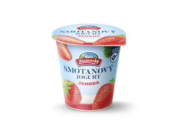 zvolenský smotanový jogurt jahoda chlad. 20x145 g